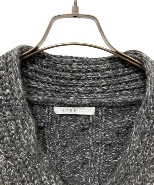 ETRE TOKYO（エトレトウキョウ）ETRE TOKYO (エトレトウキョウ) ミックスヤーンショートニットカーディガン グレー サイズ:Freeの古着・服飾アイテム