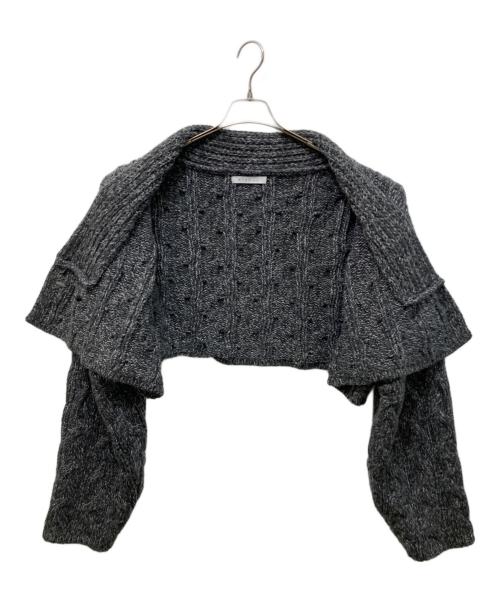 ETRE TOKYO（エトレトウキョウ）ETRE TOKYO (エトレトウキョウ) ミックスヤーンショートニットカーディガン グレー サイズ:Freeの古着・服飾アイテム
