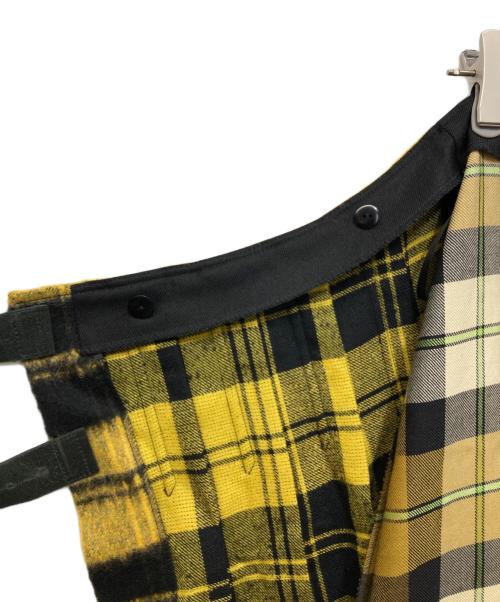 O'NEIL OF DUBLIN（オニールオブダブリン）O'NEIL OF DUBLIN (オニールオブダブリン) チェックキルトロングスカート イエロー×ブラック サイズ:38の古着・服飾アイテム