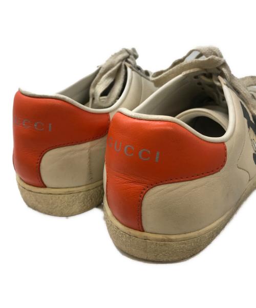 GUCCI（グッチ）GUCCI (グッチ) DISNEY (ディズニー) エース レザー スニーカー ベージュ サイズ:36の古着・服飾アイテム
