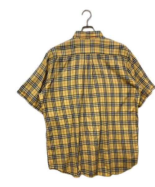 BURBERRY LONDON（バーバリーロンドン）BURBERRY LONDON (バーバリーロンドン) 半袖チェックシャツ イエロー サイズ:XLの古着・服飾アイテム