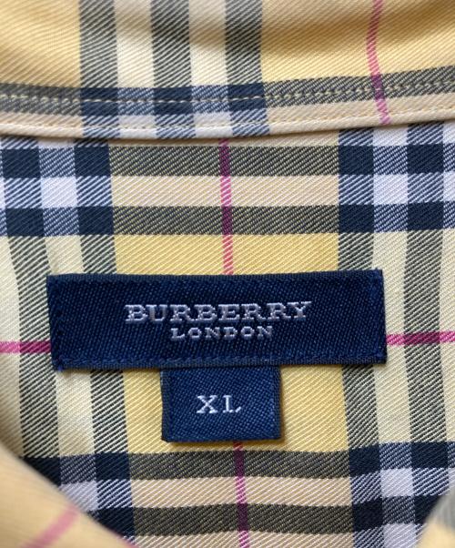 BURBERRY LONDON（バーバリーロンドン）BURBERRY LONDON (バーバリーロンドン) 半袖チェックシャツ イエロー サイズ:XLの古着・服飾アイテム