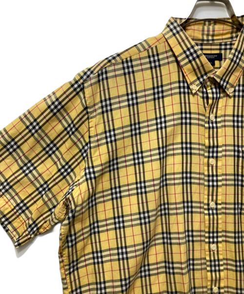 BURBERRY LONDON（バーバリーロンドン）BURBERRY LONDON (バーバリーロンドン) 半袖チェックシャツ イエロー サイズ:XLの古着・服飾アイテム