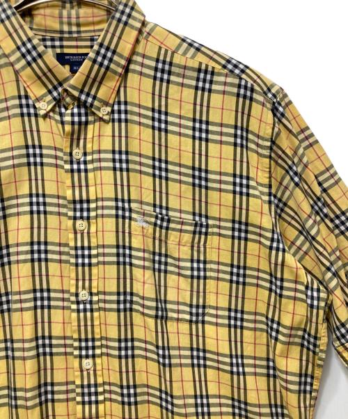 BURBERRY LONDON（バーバリーロンドン）BURBERRY LONDON (バーバリーロンドン) 半袖チェックシャツ イエロー サイズ:XLの古着・服飾アイテム
