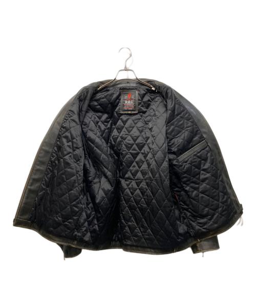 RBC（アールビーシー）RBC (アールビーシー) レザーシングルライダースジャケット ブラウン サイズ:SIZE XXXLの古着・服飾アイテム