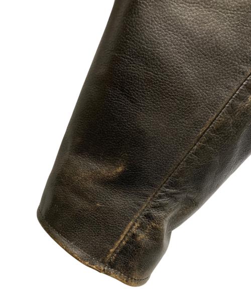 RBC（アールビーシー）RBC (アールビーシー) レザーシングルライダースジャケット ブラウン サイズ:SIZE XXXLの古着・服飾アイテム