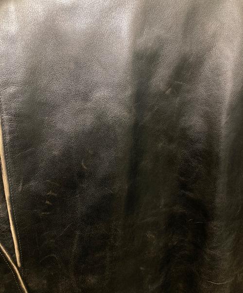 RBC（アールビーシー）RBC (アールビーシー) レザーシングルライダースジャケット ブラウン サイズ:SIZE XXXLの古着・服飾アイテム