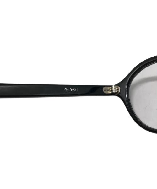 Yin Year（インイヤー）Yin Year (インイヤー) ティアドロップセルフレーム眼鏡 ブラック サイズ:42□23-147の古着・服飾アイテム
