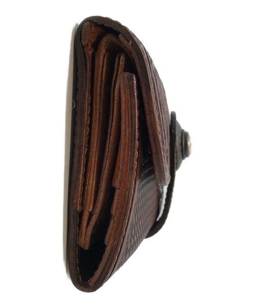 ALZUNI（アルズニ）ALZUNI (アルズニ) カービングレザーウォレット ブラウンの古着・服飾アイテム