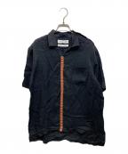 COMME des GARCONS SHIRTコムデギャルソンシャツ）の古着「デザインリネンシャツ」｜ブラック