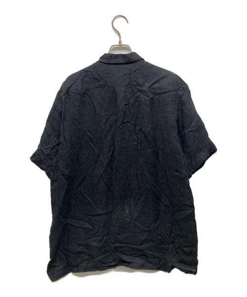 COMME des GARCONS SHIRT（コムデギャルソンシャツ）COMME des GARCONS SHIRT (コムデギャルソンシャツ) デザインリネンシャツ ブラック サイズ:Sの古着・服飾アイテム