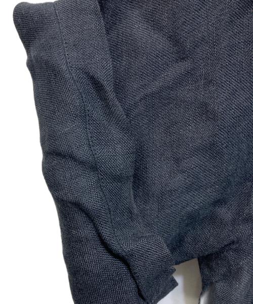 COMME des GARCONS SHIRT（コムデギャルソンシャツ）COMME des GARCONS SHIRT (コムデギャルソンシャツ) デザインリネンシャツ ブラック サイズ:Sの古着・服飾アイテム