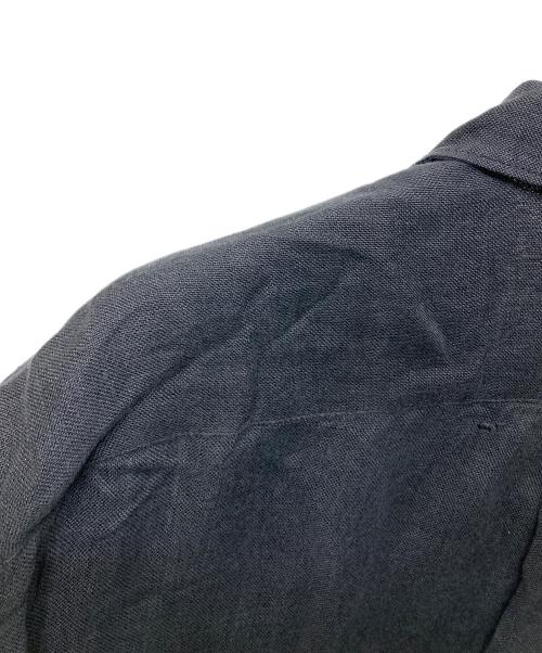 COMME des GARCONS SHIRT（コムデギャルソンシャツ）COMME des GARCONS SHIRT (コムデギャルソンシャツ) デザインリネンシャツ ブラック サイズ:Sの古着・服飾アイテム