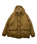 MARKAWAREマーカウェア）の古着「カシミヤフランネル/カシミヤダウンジャケット」｜ブラウン×カーキ