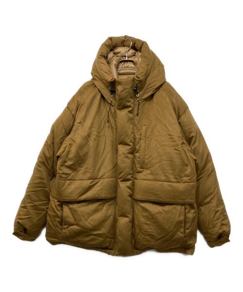 MARKAWARE（マーカウェア）MARKAWARE (マーカウェア) カシミヤフランネル/カシミヤダウンジャケット ブラウン×カーキ サイズ:2の古着・服飾アイテム