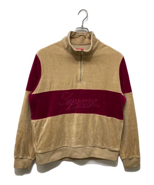 SUPREME（シュプリーム）Supreme (シュプリーム) VELOUR HALF ZIP PULLOVER ベージュ サイズ:Mの古着・服飾アイテム