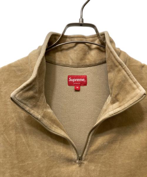 SUPREME（シュプリーム）Supreme (シュプリーム) VELOUR HALF ZIP PULLOVER ベージュ サイズ:Mの古着・服飾アイテム