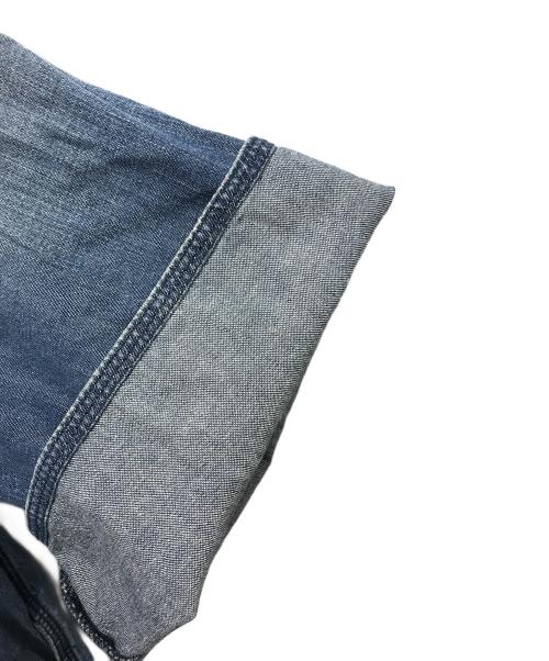 MM6 Maison Margiela（エムエムシックスメゾンマルジェラ）MM6 Maison Margiela (エムエムシックスメゾンマルジェラ) 半袖 Vネック デニム ドレス インディゴ サイズ:38の古着・服飾アイテム