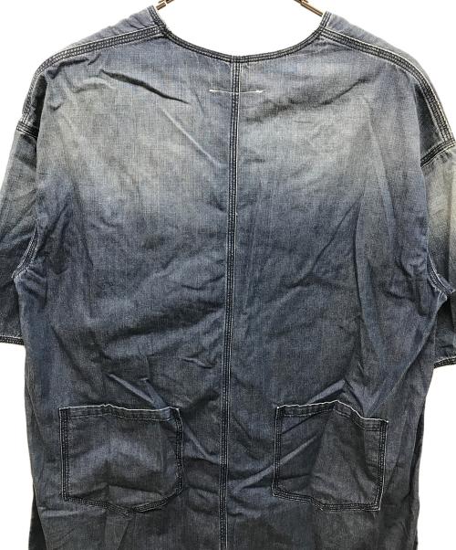 MM6 Maison Margiela（エムエムシックスメゾンマルジェラ）MM6 Maison Margiela (エムエムシックスメゾンマルジェラ) 半袖 Vネック デニム ドレス インディゴ サイズ:38の古着・服飾アイテム