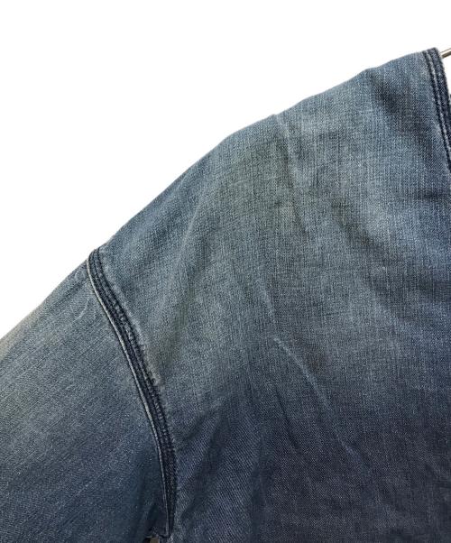 MM6 Maison Margiela（エムエムシックスメゾンマルジェラ）MM6 Maison Margiela (エムエムシックスメゾンマルジェラ) 半袖 Vネック デニム ドレス インディゴ サイズ:38の古着・服飾アイテム