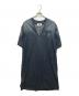 MM6 Maison Margiela（エムエムシックスメゾンマルジェラ）の古着「半袖 Vネック デニム ドレス」｜インディゴ