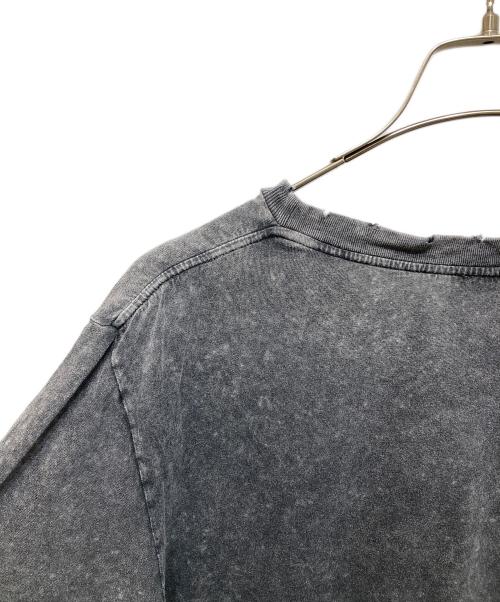 Saint Laurent Paris（サンローランパリ）Saint Laurent Paris (サンローランパリ) ダメージ加工Tシャツ グレー サイズ:Sの古着・服飾アイテム