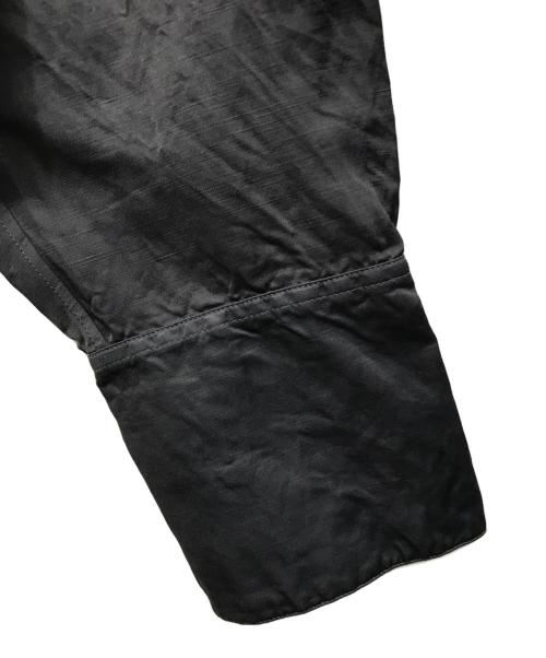 JIL SANDER（ジルサンダー）JIL SANDER (ジルサンダー) 絞り染めバンドカラーシャツ ブラック サイズ:39の古着・服飾アイテム