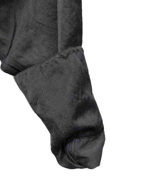 JIL SANDER（ジルサンダー）JIL SANDER (ジルサンダー) 絞り染めバンドカラーシャツ ブラック サイズ:39の古着・服飾アイテム