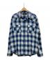RRL（ダブルアールエル）の古着「オンブレチェックウエスタンシャツ」｜ブルー