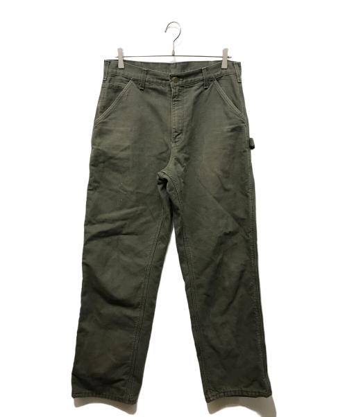 CarHartt（カーハート）CarHartt (カーハート) チェックネルライニング ダックペインターパンツ カーキ サイズ:SIZE 32×32の古着・服飾アイテム