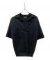 AURALEE（オーラリー）の古着「WOOL RECYCLE POLYESTER HIGH GAUGE RIB KNIT SKIPPER 半袖ニット」｜ブラック