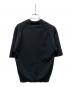 AURALEE (オーラリー) WOOL RECYCLE POLYESTER HIGH GAUGE RIB KNIT SKIPPER 半袖ニット ブラック：18000円