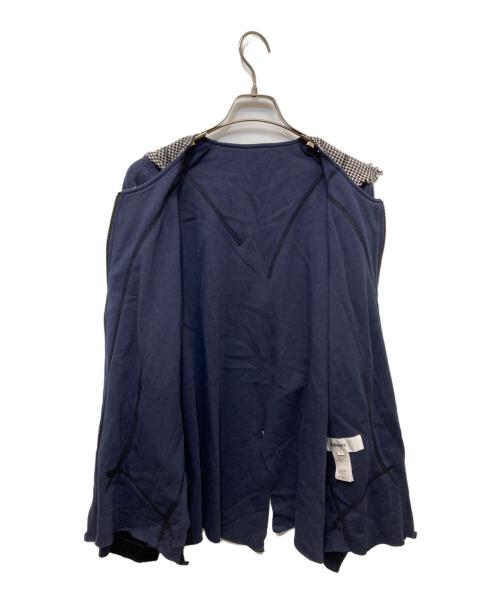 sulvam（サルバム）sulvam (サルバム) NO COLLAR JERSEY BLOUSON ネイビー サイズ:Mの古着・服飾アイテム