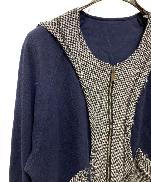 sulvam（サルバム）sulvam (サルバム) NO COLLAR JERSEY BLOUSON ネイビー サイズ:Mの古着・服飾アイテム