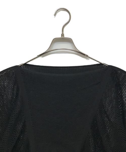 ISSEY MIYAKE（イッセイミヤケ）ISSEY MIYAKE (イッセイミヤケ) カッティングメッシュドルマンニットプルオーバー トップス ブラック サイズ:2の古着・服飾アイテム