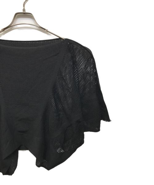 ISSEY MIYAKE（イッセイミヤケ）ISSEY MIYAKE (イッセイミヤケ) カッティングメッシュドルマンニットプルオーバー トップス ブラック サイズ:2の古着・服飾アイテム