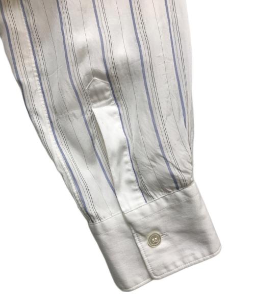 COMME des GARCONS SHIRT（コムデギャルソンシャツ）COMME des GARCONS SHIRT (コムデギャルソンシャツ) ストライプ 切替 ロングシャツ ホワイト サイズ:Sの古着・服飾アイテム