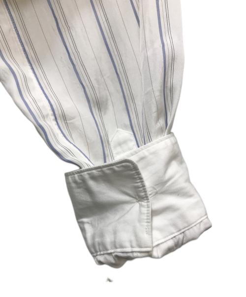 COMME des GARCONS SHIRT（コムデギャルソンシャツ）COMME des GARCONS SHIRT (コムデギャルソンシャツ) ストライプ 切替 ロングシャツ ホワイト サイズ:Sの古着・服飾アイテム