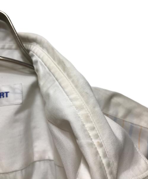 COMME des GARCONS SHIRT（コムデギャルソンシャツ）COMME des GARCONS SHIRT (コムデギャルソンシャツ) ストライプ 切替 ロングシャツ ホワイト サイズ:Sの古着・服飾アイテム