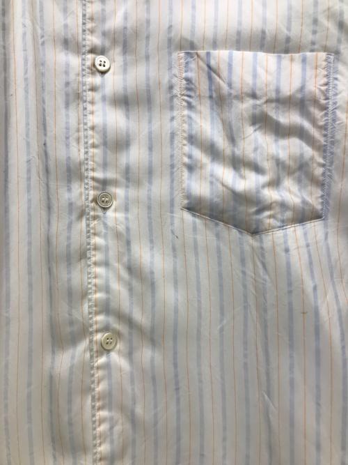 COMME des GARCONS SHIRT（コムデギャルソンシャツ）COMME des GARCONS SHIRT (コムデギャルソンシャツ) ストライプ 切替 ロングシャツ ホワイト サイズ:Sの古着・服飾アイテム