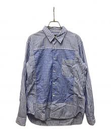 COMME des GARCONS HOMME DEUX（コムデギャルソン オム ドゥ）の古着「切替デザインシャツ」｜ブルー