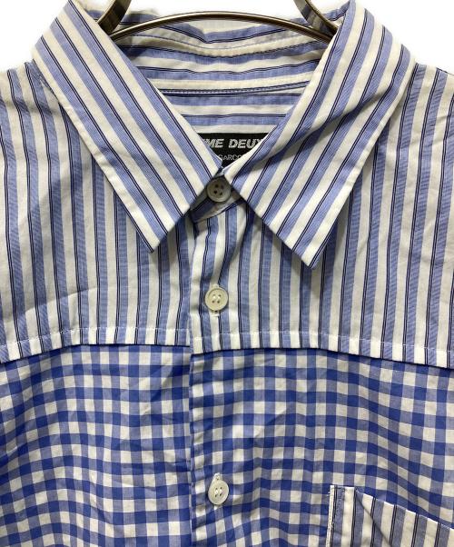 COMME des GARCONS HOMME DEUX（コムデギャルソン オム ドゥ）COMME des GARCONS HOMME DEUX (コムデギャルソン オム ドゥ) 切替デザインシャツ ブルー サイズ:Sの古着・服飾アイテム