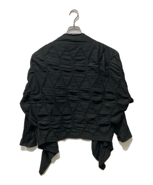 ISSEY MIYAKE（イッセイミヤケ）ISSEY MIYAKE (イッセイミヤケ) デザインカーディガン ブラック サイズ:SIZE 2の古着・服飾アイテム