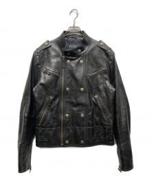 GUCCI（グッチ）の古着「スタンドカラーライダースジャケット」｜ブラック