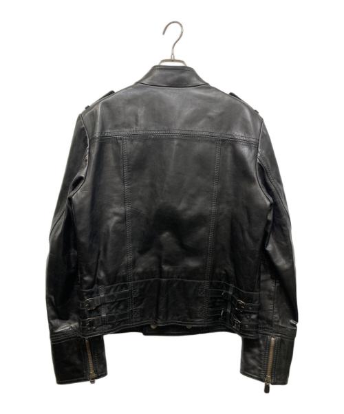 GUCCI（グッチ）GUCCI (グッチ) スタンドカラーライダースジャケット ブラック サイズ:50の古着・服飾アイテム