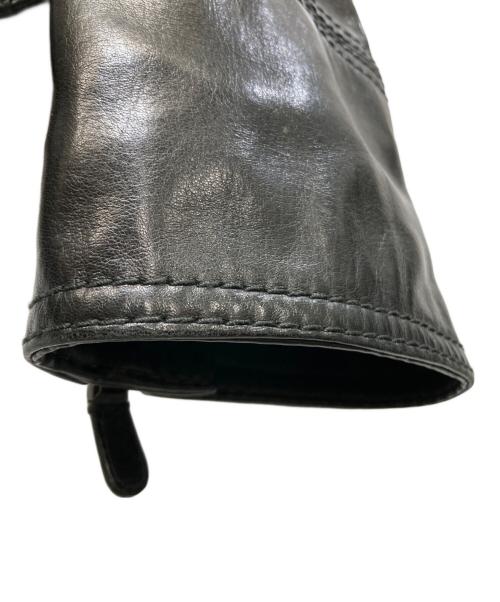 GUCCI（グッチ）GUCCI (グッチ) スタンドカラーライダースジャケット ブラック サイズ:50の古着・服飾アイテム