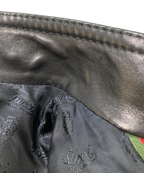 GUCCI（グッチ）GUCCI (グッチ) スタンドカラーライダースジャケット ブラック サイズ:50の古着・服飾アイテム