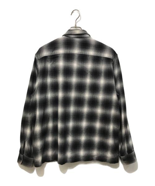 SUPREME（シュプリーム）Supreme (シュプリーム) SHADOW PLAID FLANNEL ZIP SHIRT グレー サイズ:Lの古着・服飾アイテム