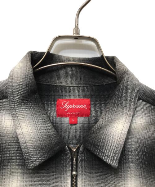 SUPREME（シュプリーム）Supreme (シュプリーム) SHADOW PLAID FLANNEL ZIP SHIRT グレー サイズ:Lの古着・服飾アイテム