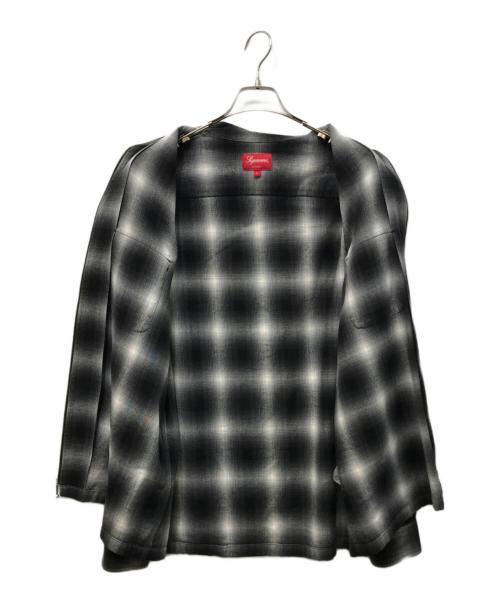 SUPREME（シュプリーム）Supreme (シュプリーム) SHADOW PLAID FLANNEL ZIP SHIRT グレー サイズ:Lの古着・服飾アイテム